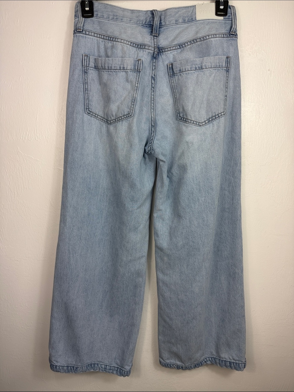Pistola Wide Leg Jeans Size 27 Light Wash High Rise Lyocell Cotton Denim Pants - Picture 3 of 10